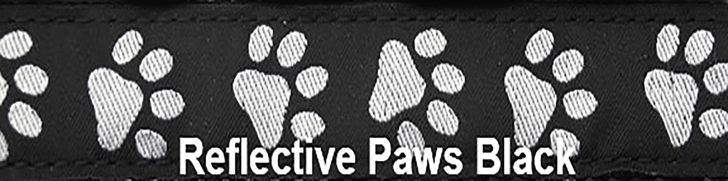 Adjustable Leash - Reflective Paws Black