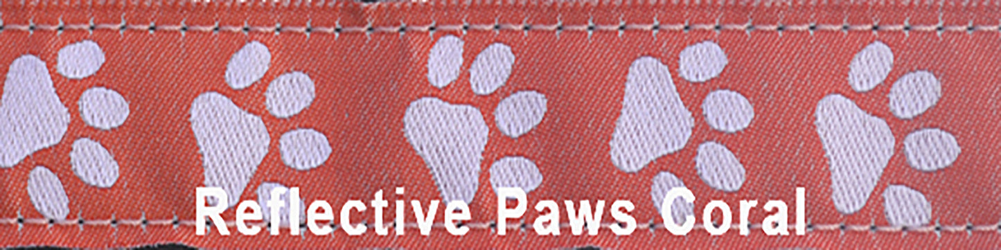 Super Bungee Leash - Reflective Paws Coral