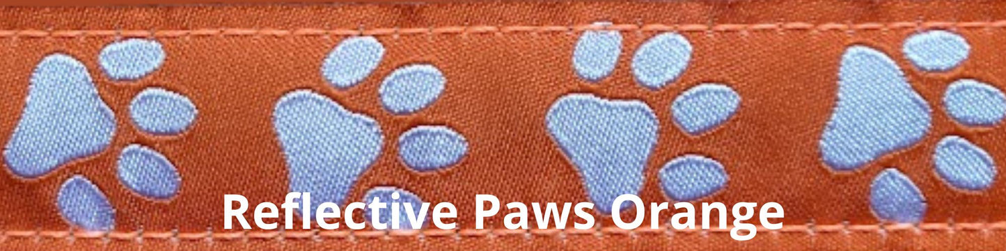 Adjustable Leash - Reflective Paws Orange