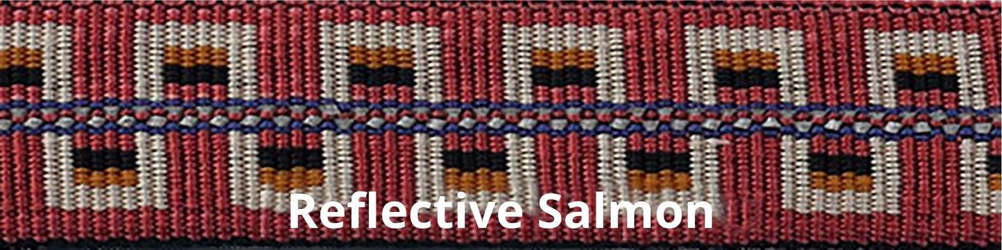 Sports Doggie Leash - Reflective Salmon Woven