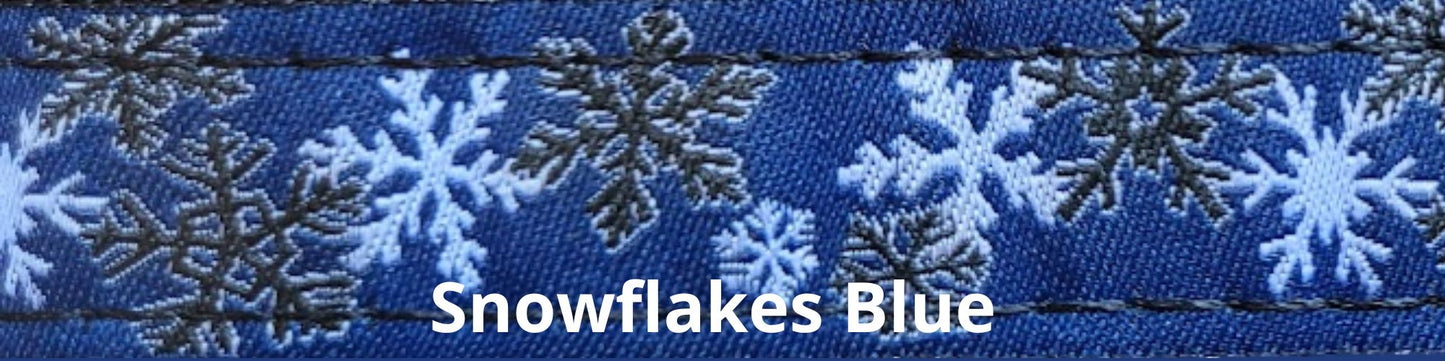 Bungee Leash - Snowflakes Blue