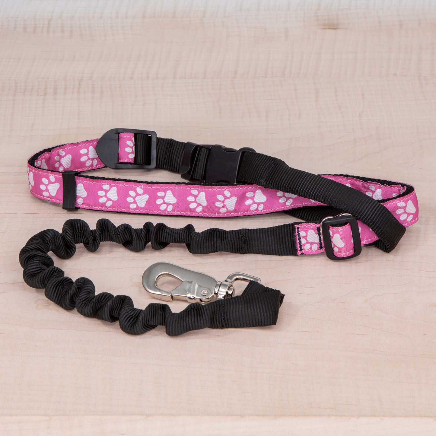 Super Bungee Leash - Reflective Paws Pink