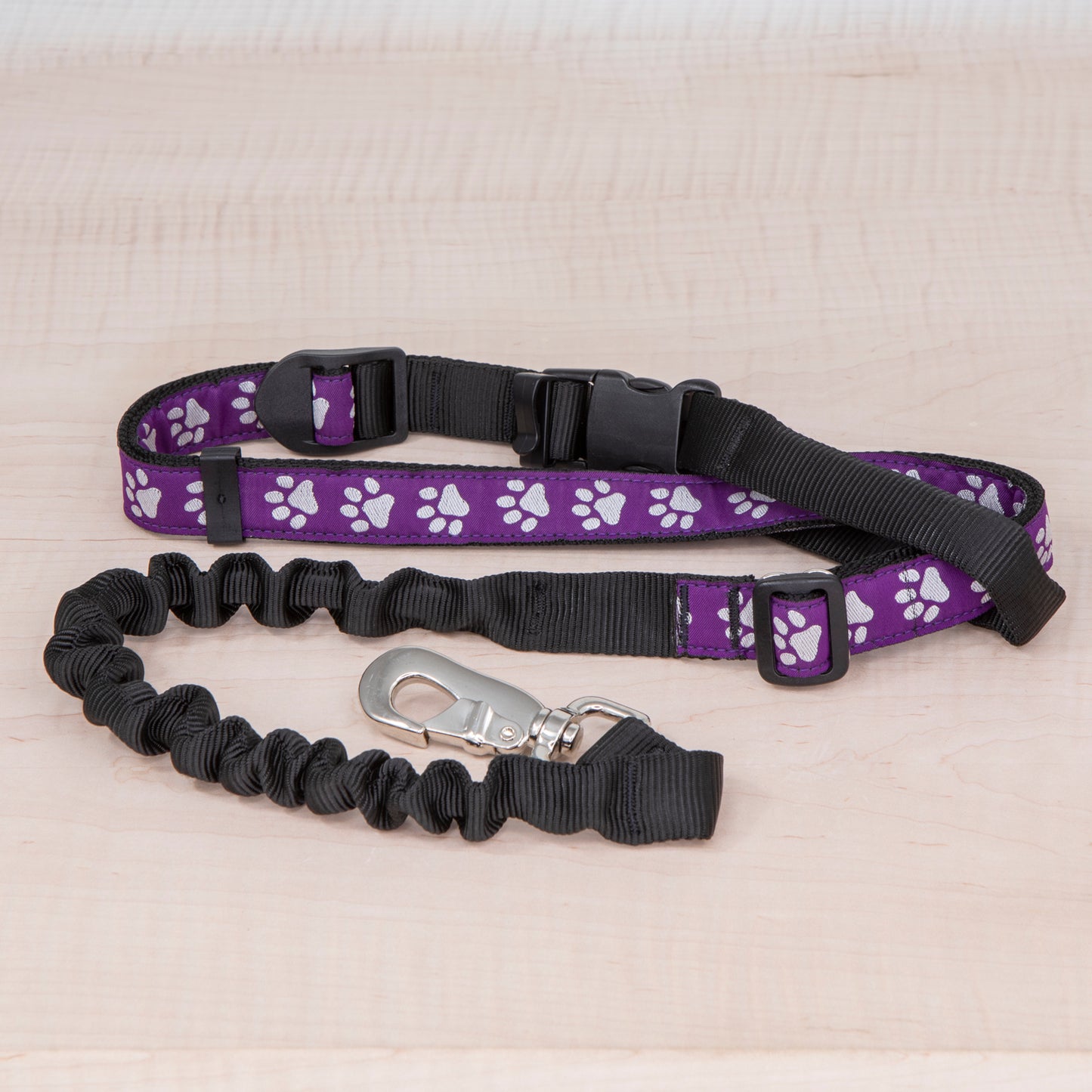 Super Bungee Leash - Reflective Paws Purple