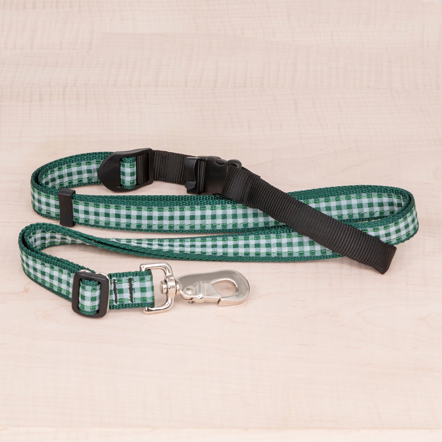 Sports Doggie Leash - Green Check