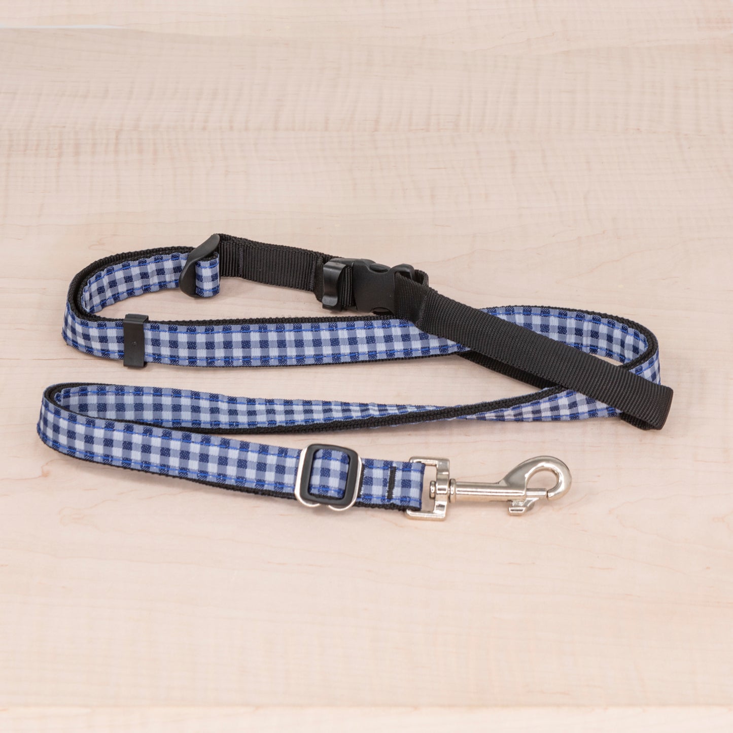 Sports Doggie Leash - Blue Check