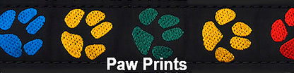 Limited Slip Collar - Paw Prints Black