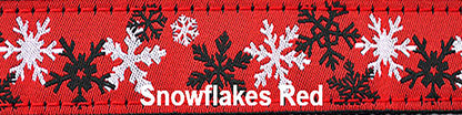 Super Bungee Leash - Snowflakes Red
