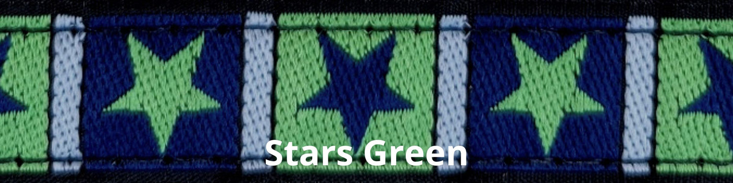 Sports Doggie Leash - Stars Green