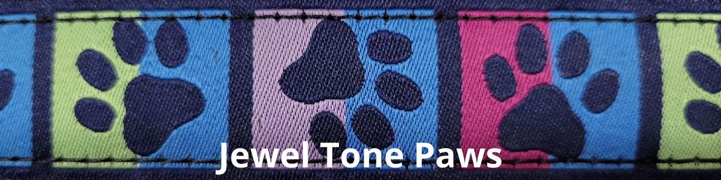 Limited Slip Collar - Jewel Tone Paws