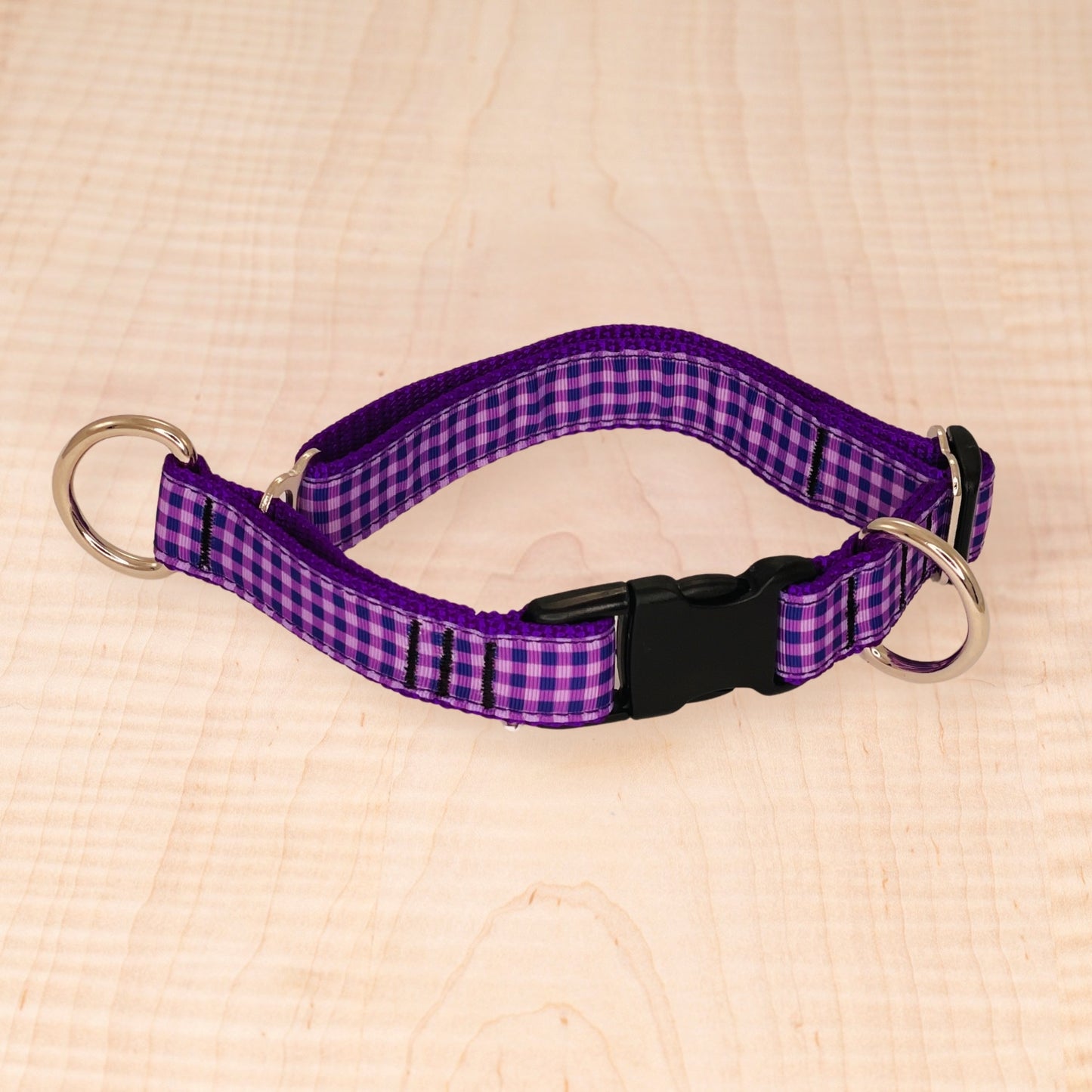 Limited Slip Collar - Check Purple