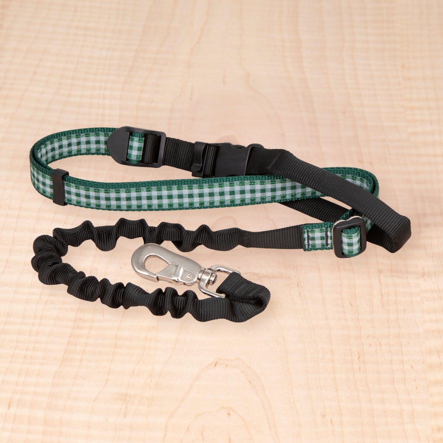 Super Bungee Leash - Green Check