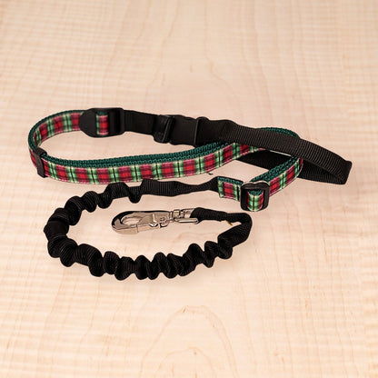 Bungee Leash - Green Plaid