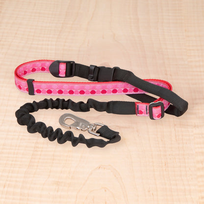 Bungee Leash - Dots Pink