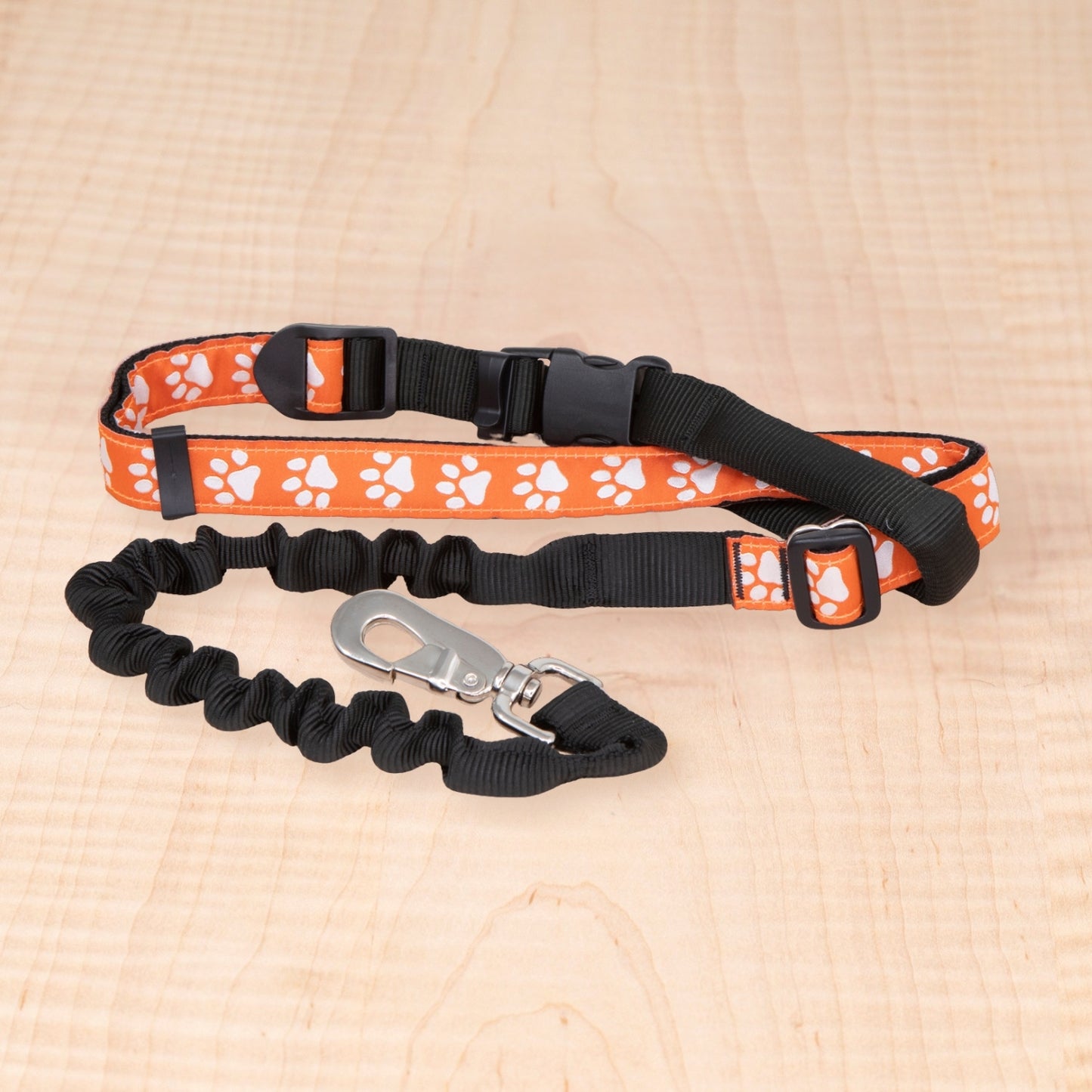 Bungee Leash - Reflective Paws Orange