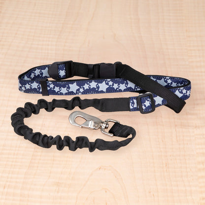 Super Bungee Leash - Reflective Stars Navy
