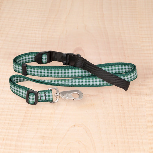 Sports Doggie Leash - Green Check
