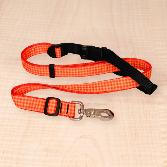 Sports Doggie Leash - Orange Check
