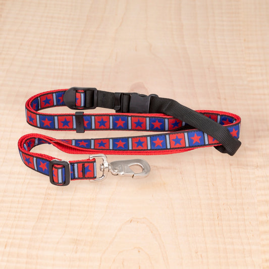 Sports Doggie Leash - Red Stars