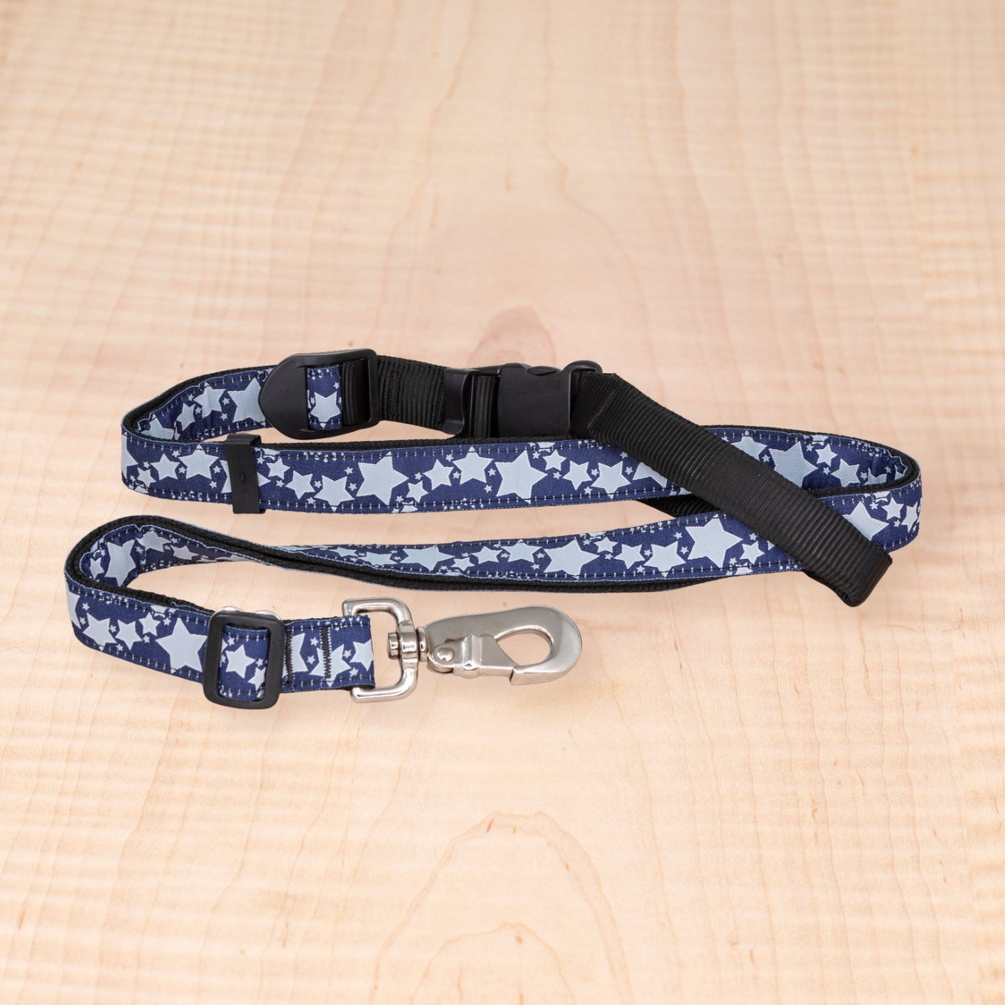 Adjustable Leash - Reflective Stars Navy