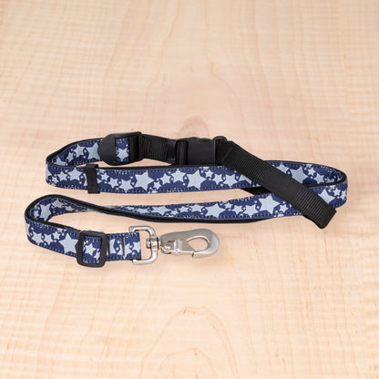 Adjustable Leash - Reflective Stars Navy
