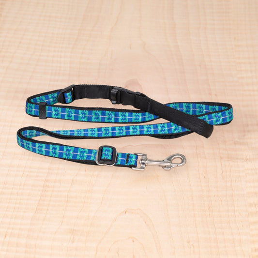 Sports Doggie Leash - Aqua Woven