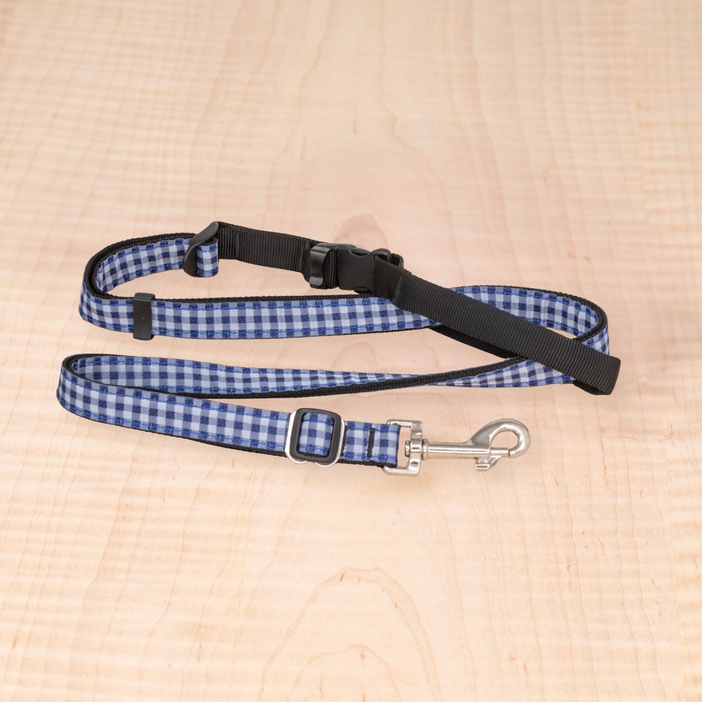 Sports Doggie Leash - Blue Check
