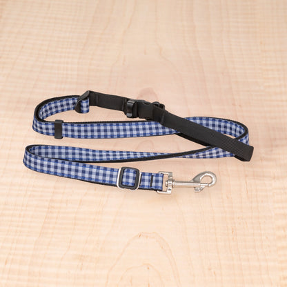 Sports Doggie Leash - Blue Check