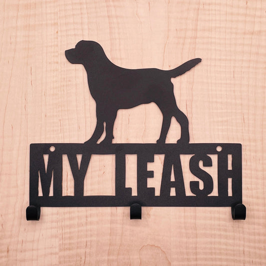"My Leash" Metal Sign with Hooks
