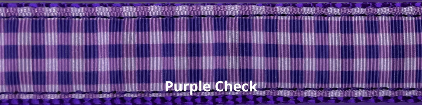 Bungee Leash - Check Purple