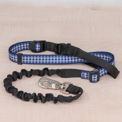 Super Bungee Leash - Blue Check