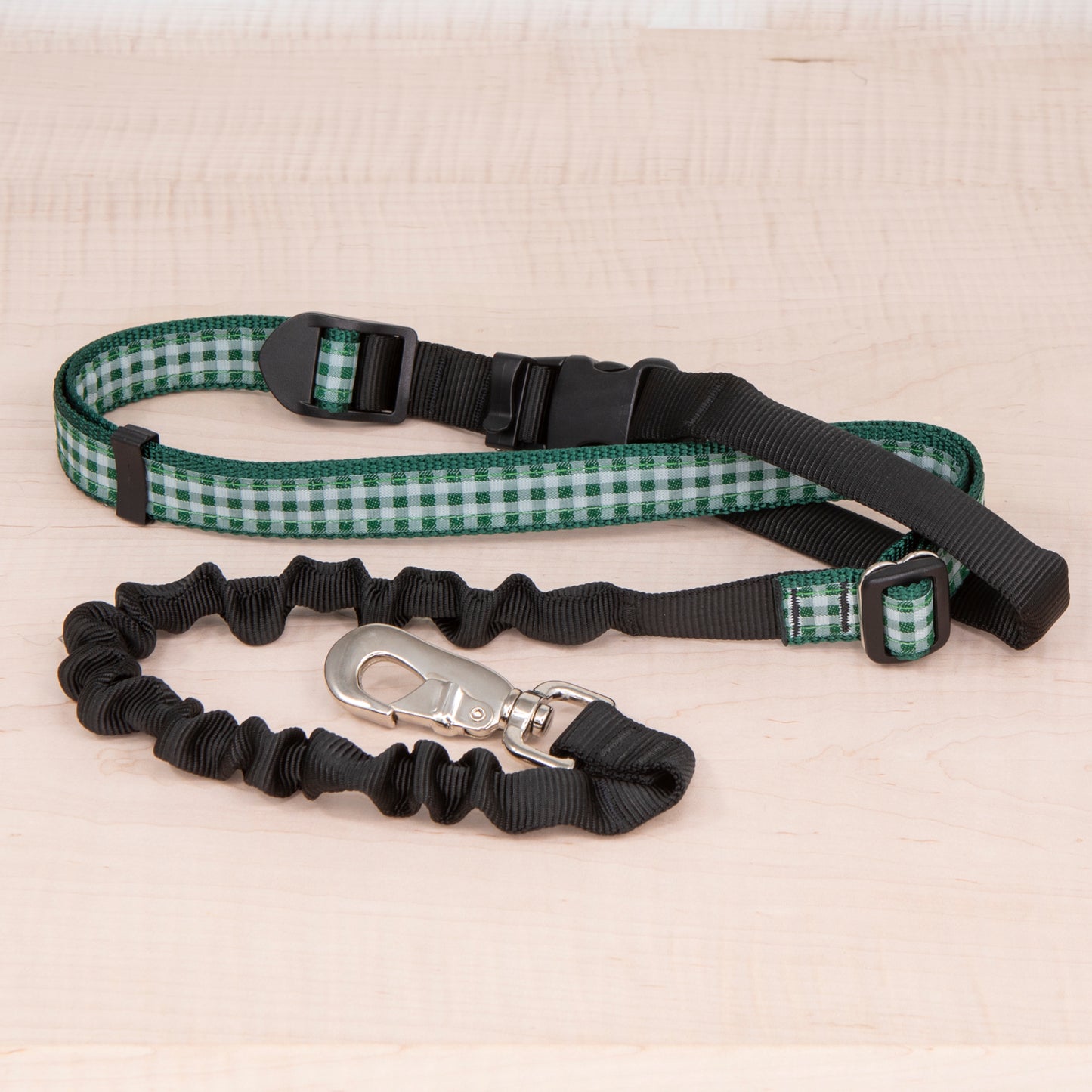 Super Bungee Leash - Green Check