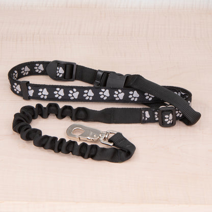 Super Bungee Leash - Reflective Paws Black