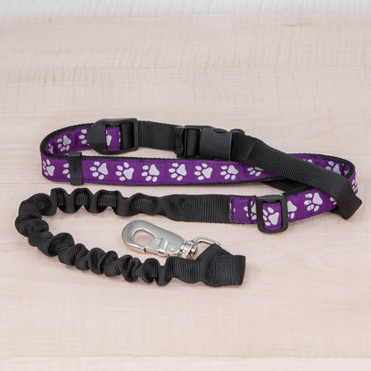Super Bungee Leash - Reflective Paws Purple