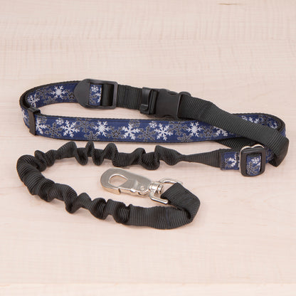 Super Bungee Leash - Snowflakes Blue