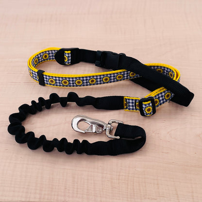 Super Bungee Leash - Sunflower Check