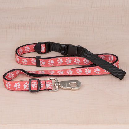 Sports Doggie Leash - Reflective Paws Coral