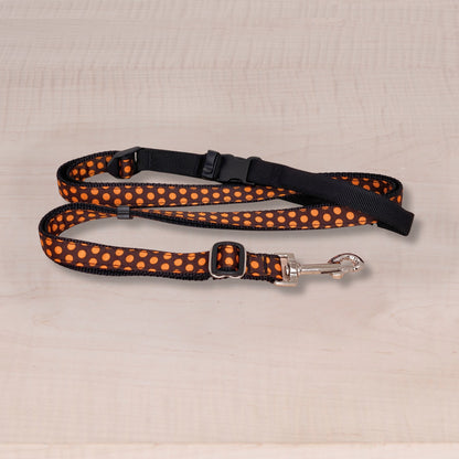Sports Doggie Leash - Orange Dots